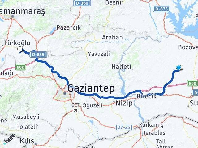 Budaklı Kadıoğluçiftliği Arası Kaç Km - Yol Tarifi