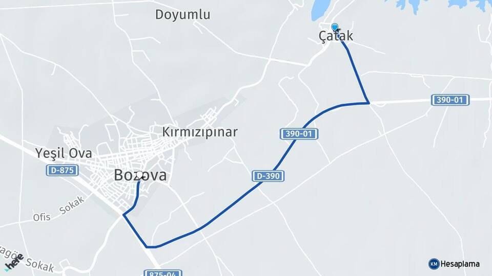Şanlıurfa Bozova Çatak Bozova Arası Kaç Km - Yol Haritası