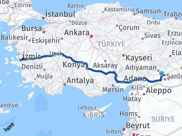 Bozova İzmir Arası Kaç Km - Yol Tarifi