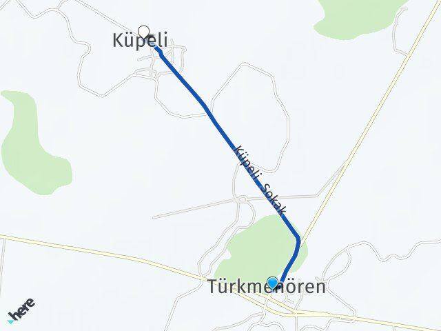 Türkmenören Küpeli Arası Kaç Km - Yol Tarifi