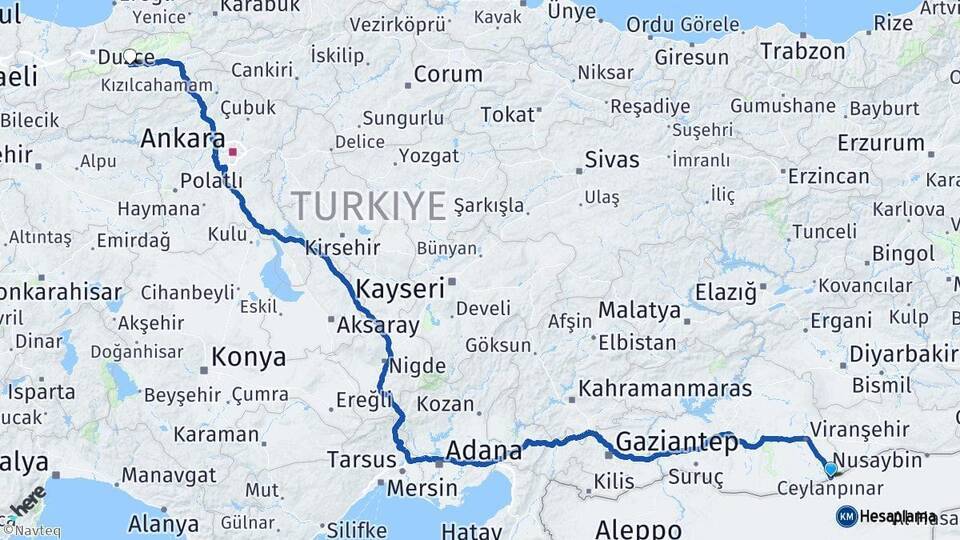 Ceylanpınar Bolu Arası Kaç Km - Yol Tarifi