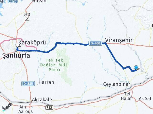 Büyükyenice Şanlıurfa Otogarı Arası Kaç Km - Yol Tarifi