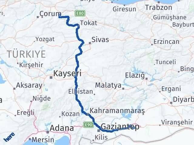 Şanlıurfa Eyyübiye Amasya Arası Kaç Km - Yol Haritası