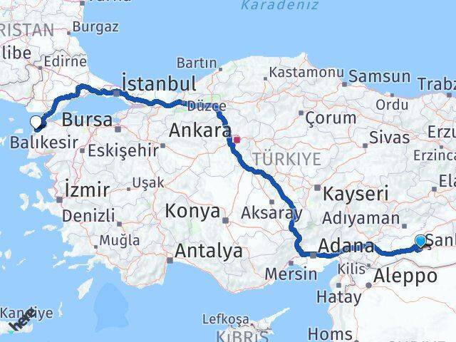 Eyyübiye Çanakkale Arası Kaç Km - Yol Tarifi