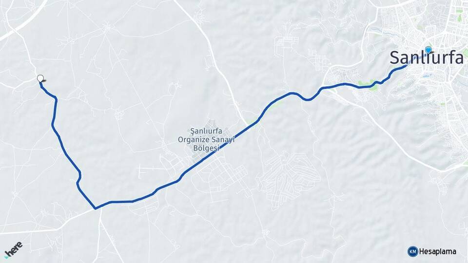 Şanlıurfa Göbekli Karaköprü Arası Kaç Km - Yol Haritası