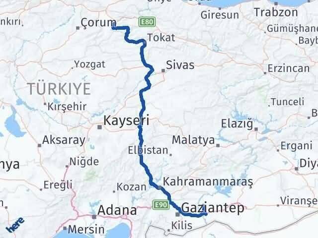 Şanlıurfa Halfeti Amasya Arası Kaç Km - Yol Haritası
