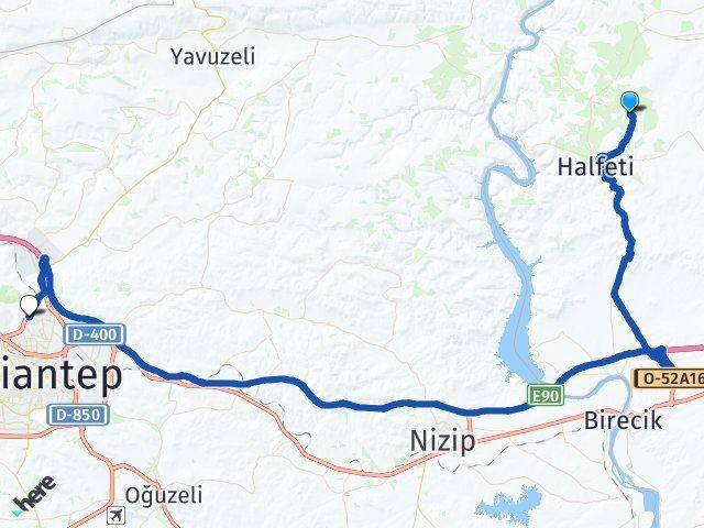 Argıl Gaziantep Arası Kaç Km - Yol Tarifi