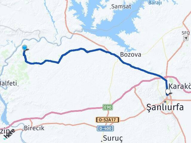 Dergili Şanlıurfa Otogarı Arası Kaç Km - Yol Tarifi