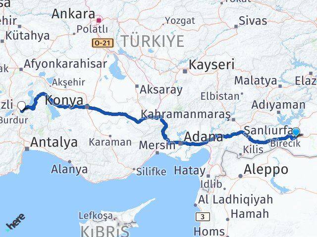 Haliliye Isparta Arası Kaç Km - Yol Tarifi