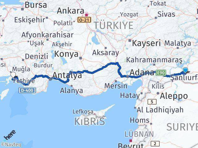 Haliliye Muğla Arası Kaç Km - Yol Tarifi