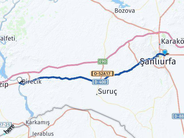 Sırrın Nizip Arası Kaç Km - Yol Tarifi