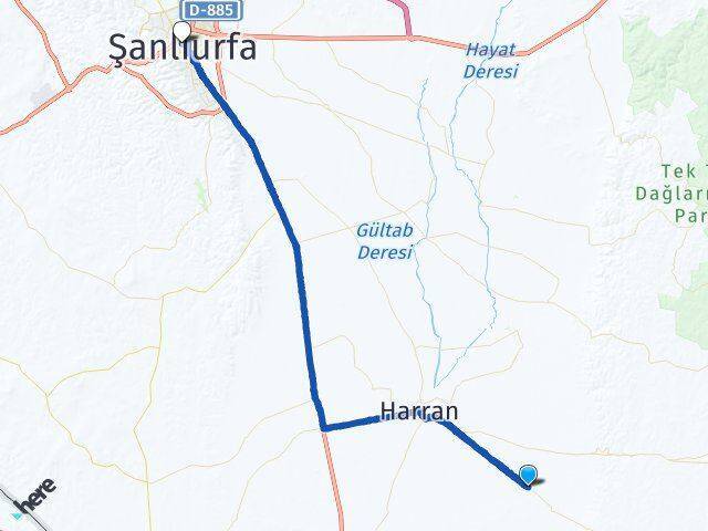 Aslankuyusu Şanlıurfa Arası Kaç Km - Yol Tarifi