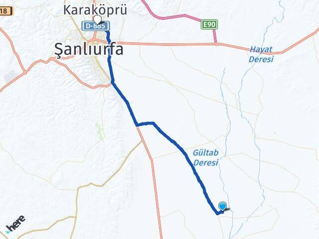 Kuruyer Şanlıurfa Otogarı Arası Kaç Km - Yol Tarifi