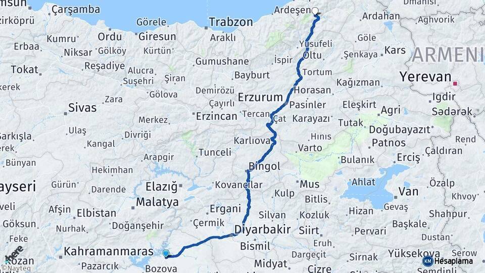Hilvan Artvin Arası Kaç Km - Yol Tarifi