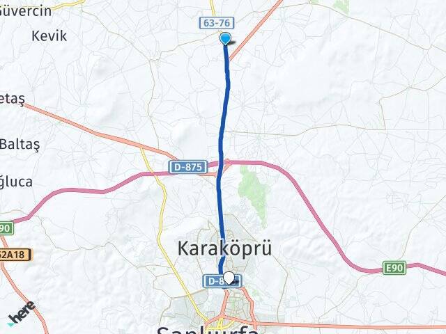 Akziyaret Şanlıurfa Otogarı Arası Kaç Km - Yol Tarifi