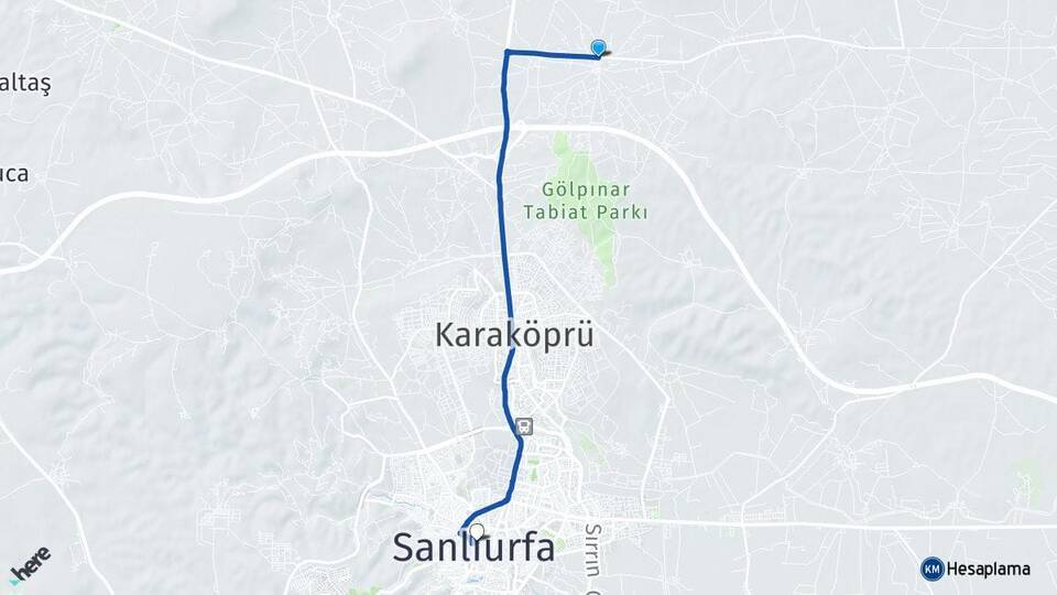 Gölpınar Şanlıurfa Arası Kaç Km - Yol Tarifi