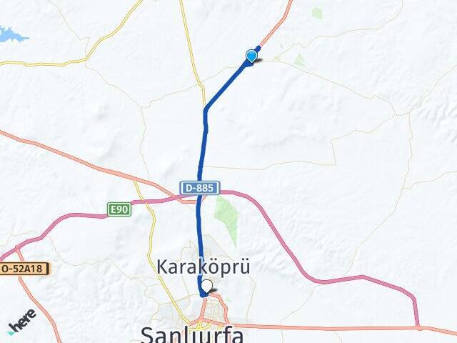 Hamurkesen Şanlıurfa Otogarı Arası Kaç Km - Yol Tarifi