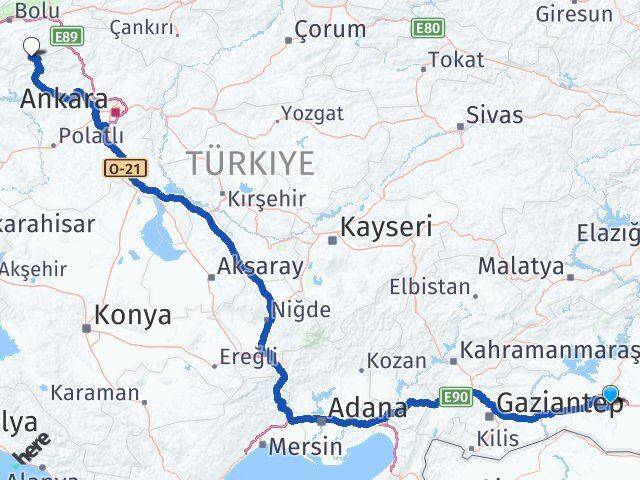 Şanlıurfa Kıbrıscık Bolu Arası Kaç Km - Yol Haritası