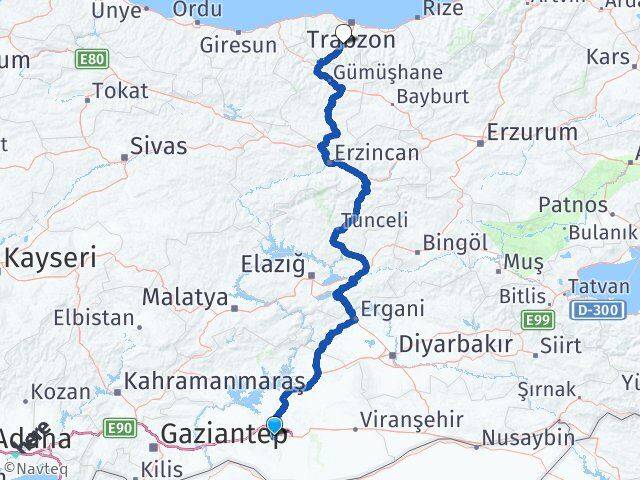 Şanlıurfa Maçka Trabzon Arası Kaç Km - Yol Haritası