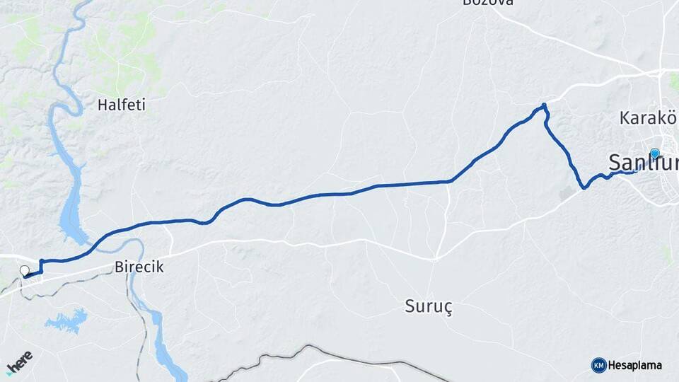 Şanlıurfa Nizip Gaziantep Arası Kaç Km - Yol Haritası