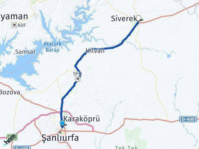 Şanlıurfa Otogarı Siverek Arası Kaç Km - Yol Tarifi