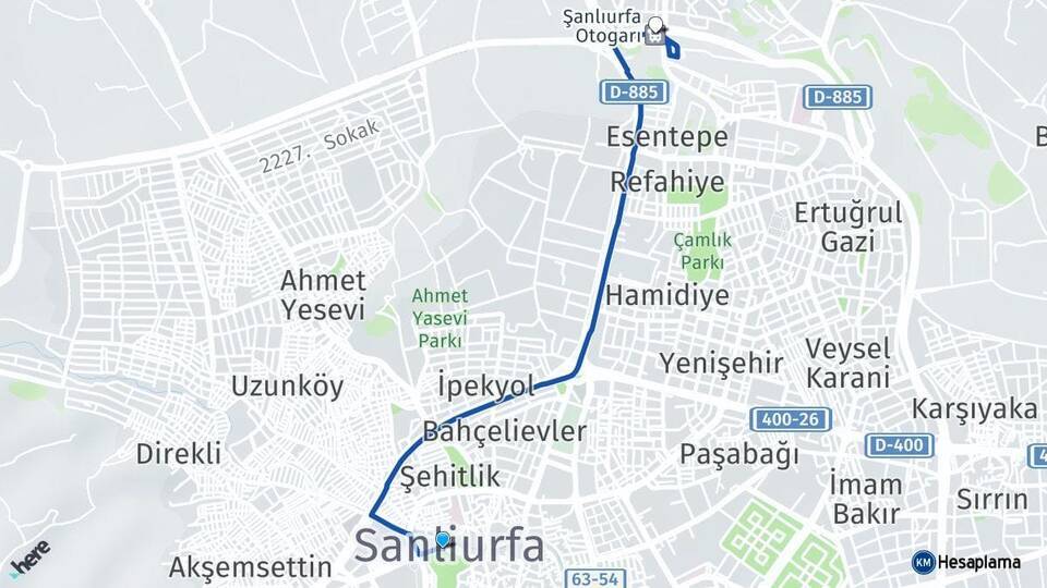 Şanlıurfa Şanlıurfa Otogarı Arası Kaç Km - Yol Tarifi