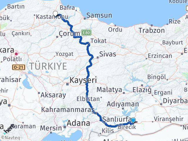 Şanlıurfa Saraydüzü Sinop Arası Kaç Km - Yol Haritası