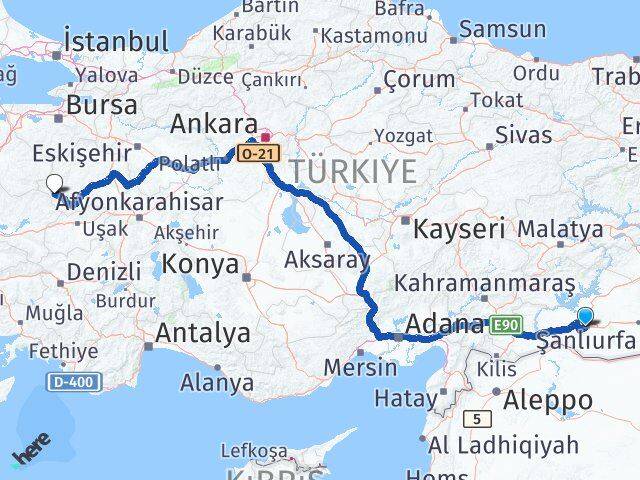 Şanlıurfa Simav Kütahya Arası Kaç Km - Yol Haritası