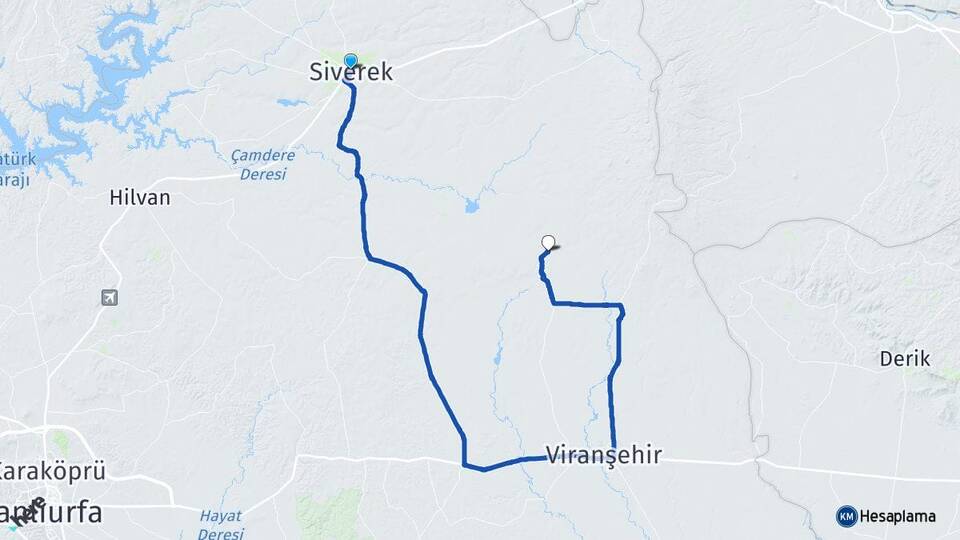 Şanlıurfa Siverek Altınahır Siverek Arası Kaç Km - Yol Haritası