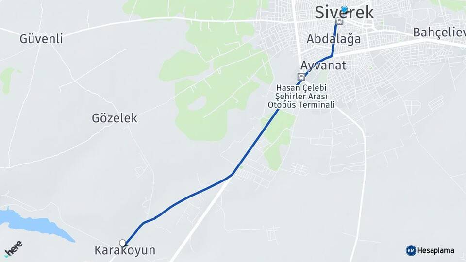Şanlıurfa Siverek Karakoyun Siverek Arası Kaç Km - Yol Haritası