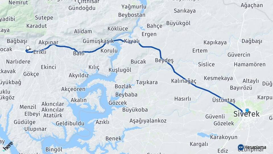 Şanlıurfa Siverek Narince Kahta Adıyaman Arası Kaç Km - Yol Haritası