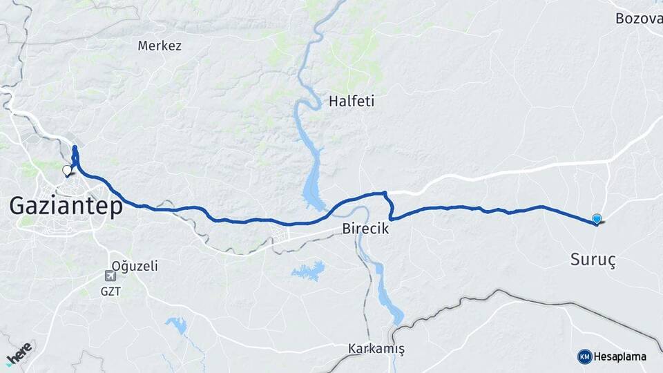 Aligör Gaziantep Arası Kaç Km - Yol Tarifi