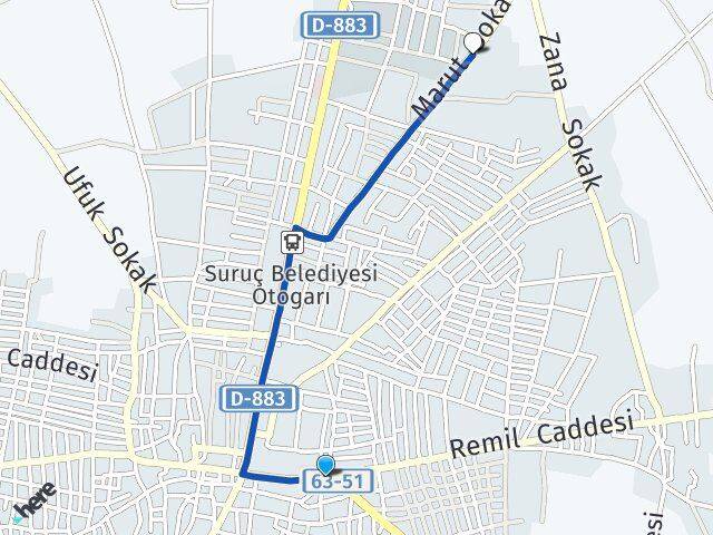 Şanlıurfa Suruç Dinlence Suruç Arası Kaç Km - Yol Haritası
