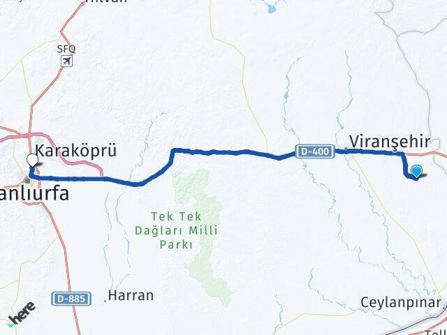 Toklu Şanlıurfa Otogarı Arası Kaç Km - Yol Tarifi