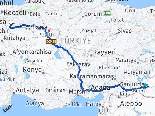 Şanlıurfa Yenipazar Bilecik Arası Kaç Km - Yol Haritası