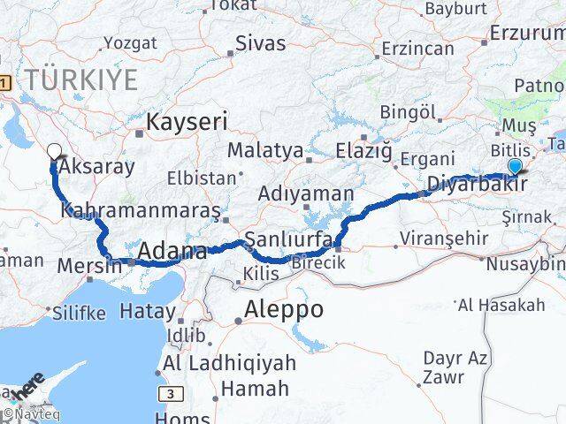 Siirt Baykan Aksaray Arası Kaç Km - Yol Haritası