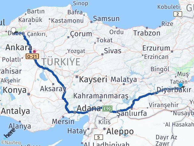 Siirt Baykan Bolu Arası Kaç Km - Yol Haritası