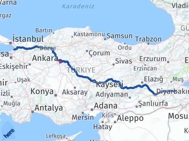 Siirt Baykan Yalova Arası Kaç Km - Yol Haritası