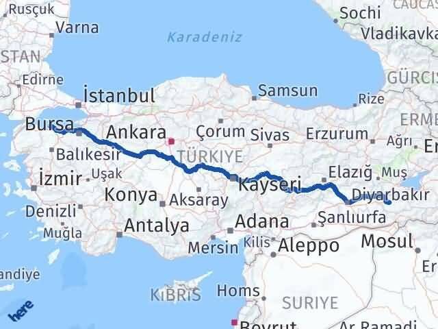 Siirt Erdek Balıkesir Arası Kaç Km - Yol Haritası