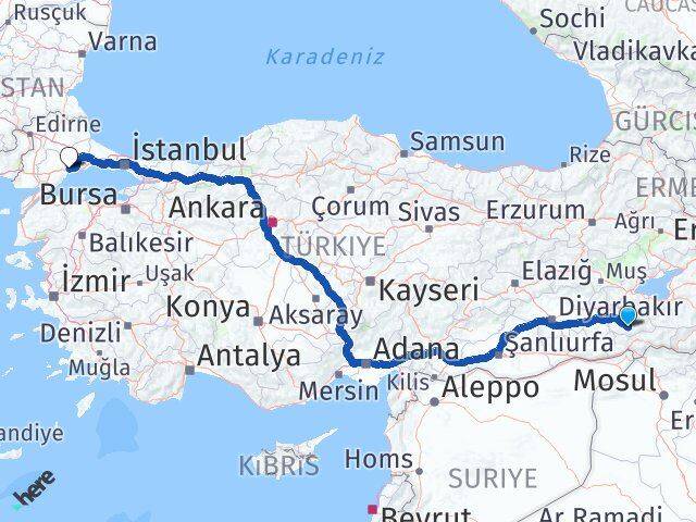 Siirt Eruh Tekirdağ Arası Kaç Km - Yol Haritası