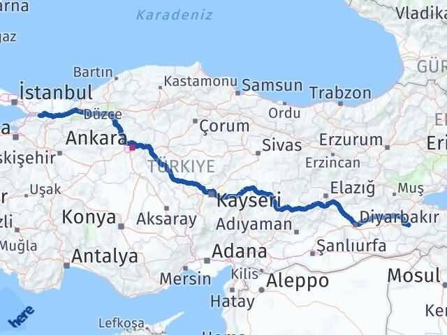 Siirt Gölcük Kocaeli Arası Kaç Km - Yol Haritası