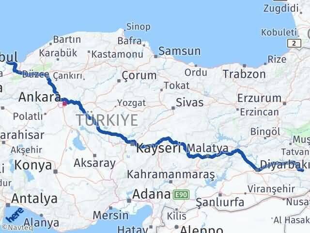 Siirt Karasu Sakarya Arası Kaç Km - Yol Haritası
