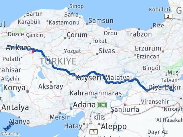 Siirt Nallıhan Ankara Arası Kaç Km - Yol Haritası