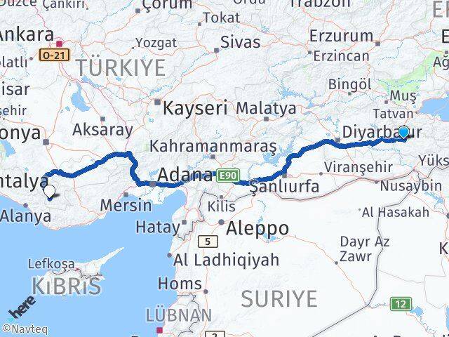 Siirt Sarıveliler Karaman Arası Kaç Km - Yol Haritası