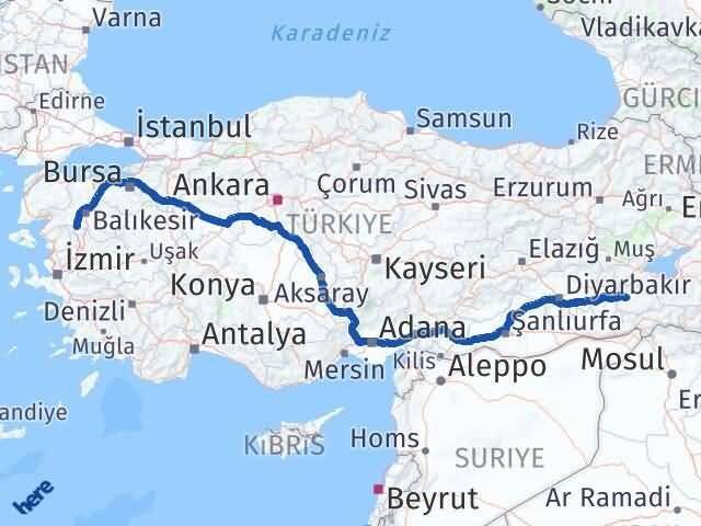 Siirt Savaştepe Balıkesir Arası Kaç Km - Yol Haritası