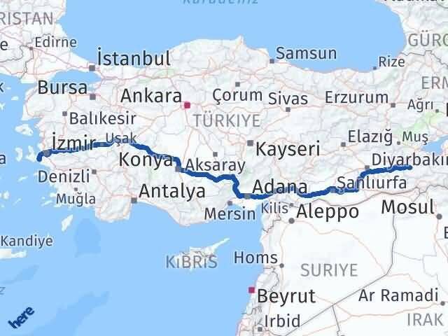 Siirt Seferihisar İzmir Arası Kaç Km - Yol Haritası