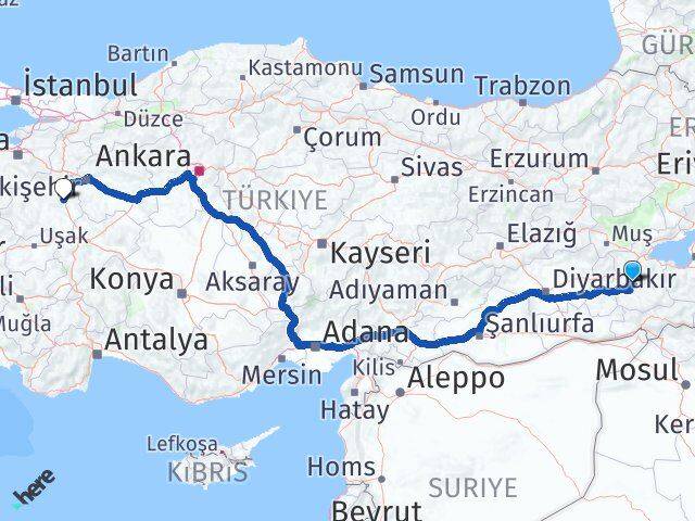 Siirt Şirvan Kütahya Arası Kaç Km - Yol Haritası