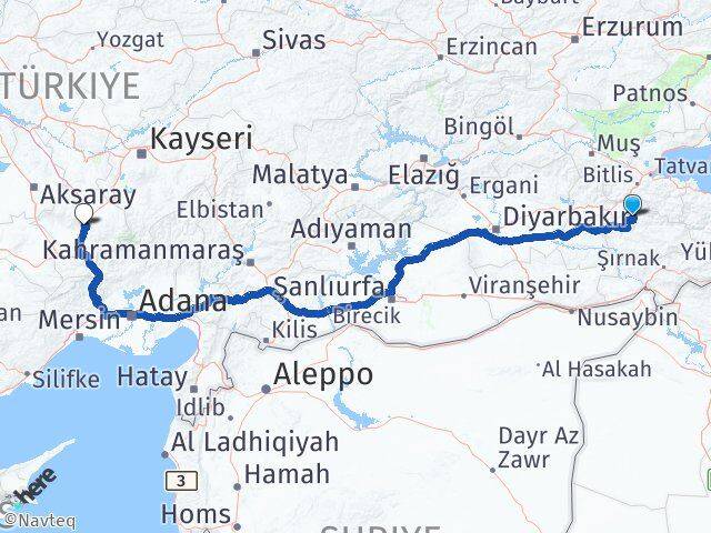 Siirt Şirvan Niğde Arası Kaç Km - Yol Haritası