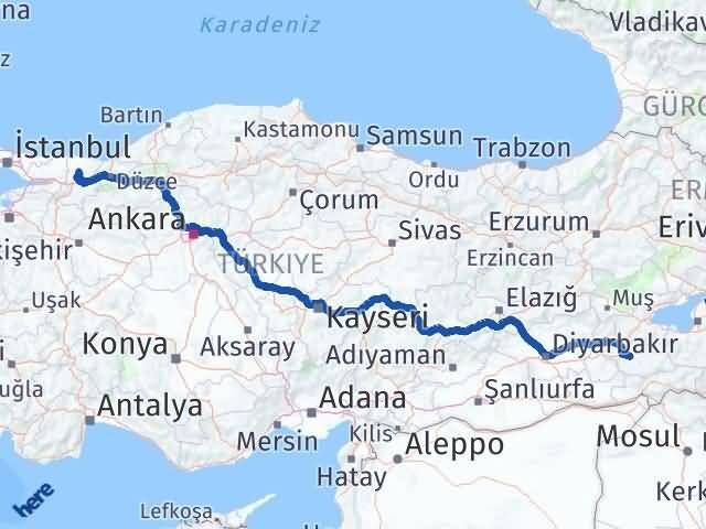 Siirt Söğütlü Sakarya Arası Kaç Km - Yol Haritası