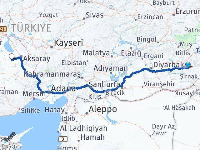 Siirt Sultanhanı Arası Kaç Km - Yol Tarifi